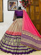 Beautiful Multi Color Soft Butter Silk With Digital Print With Real Mirror Work Lehenga Choli