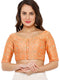 Orange Embroidered Blouse For Women