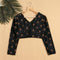 Black Cotton Printed Blouse