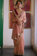 Sophisticated Saree with Heavy Zari and Stone Embroidery for Weddings and Festivals for Women