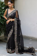 Glamorous Saree with Luxurious Zari and Stone Embellishments for Special Events for Women