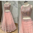 Wedding Wear Superfine Peach Color Soft Net Designer Embroidered Sequence Work Lehenga Choli Design