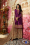 Stylish Purple Color  Party Wear Kurti Sarara TDS3204