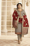 Occasional Wear Silk Golden Salwar Suits Designs