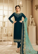 Pure Georgette Silk Salwar Kameez Green