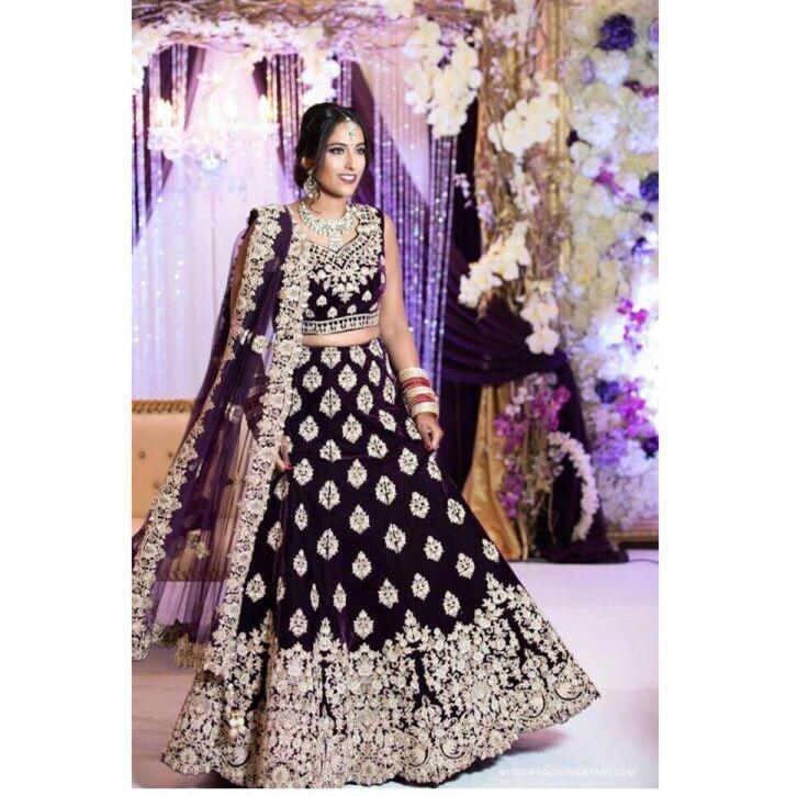 Designer Velvet Lehenga Choli