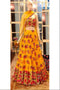 Traditional Yellow Color Designer Net Lehenga