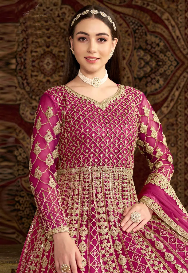 Luxurious Wedding Gown with Heavy Embroidery and Ethnic Design for Brides for Women