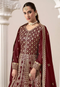 Traditional Heavy Wedding Gown with Stunning Ethnic Embroidery and Bridal Elegance For Women