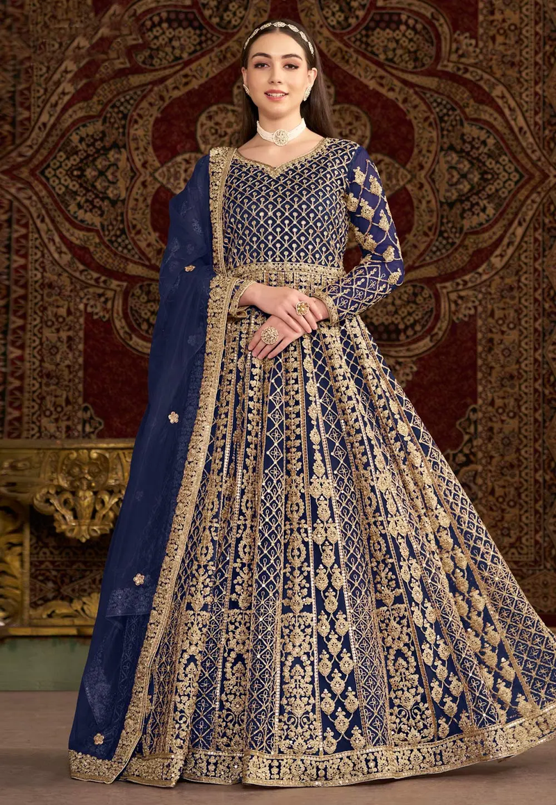 Richly Detailed Heavy Ethnic Gown with Stunning Traditional Craftsmanship for Women