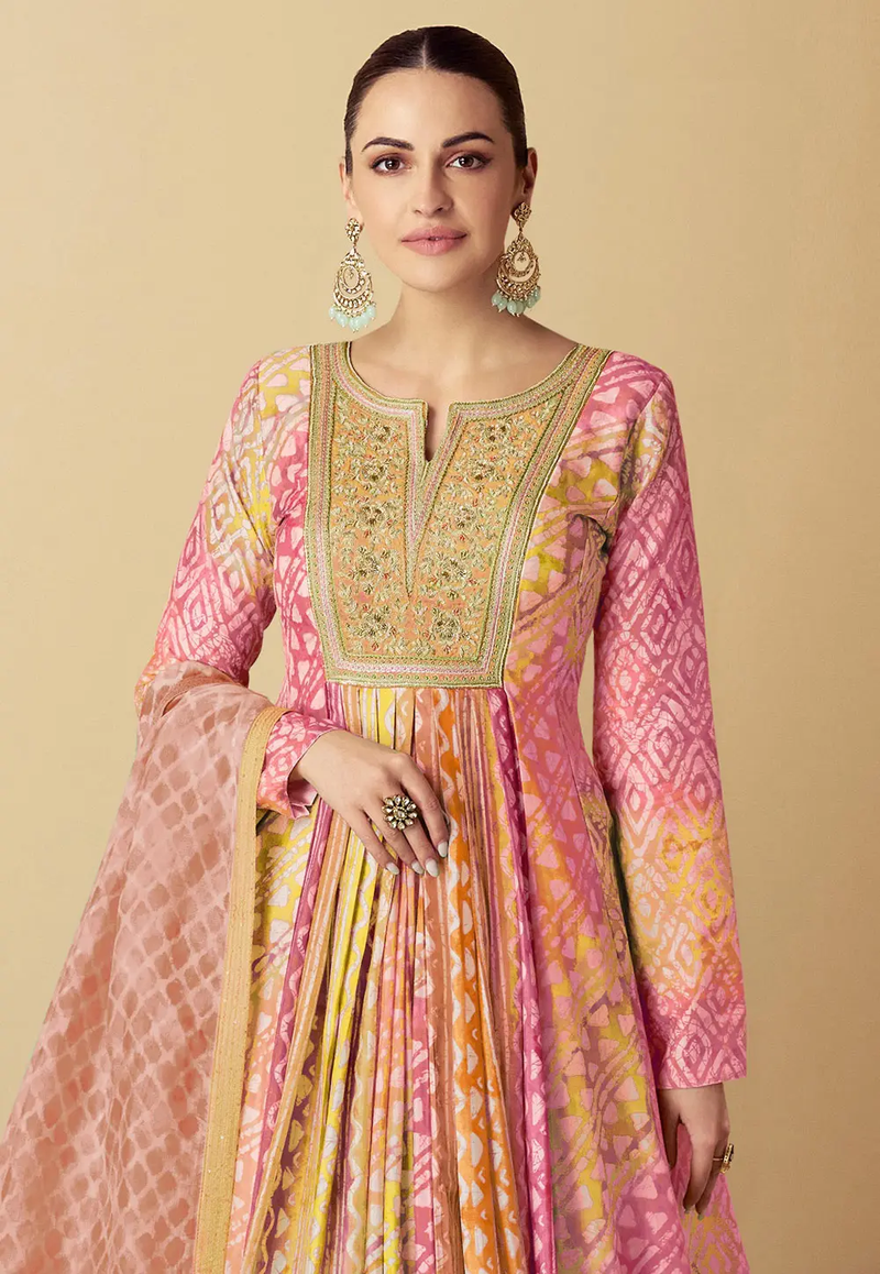 Elegant Heavy Ethnic Gown with Premium Embroidery and Bridal Detailing for Women