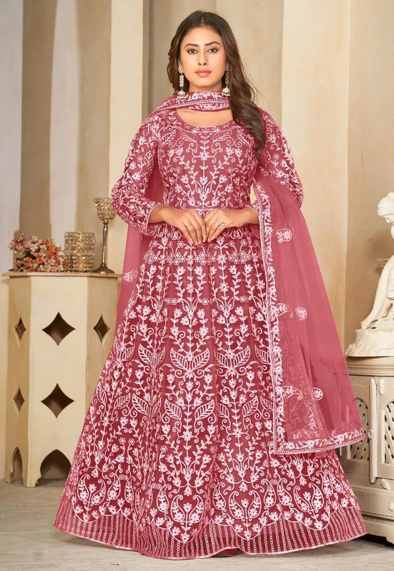 Opulent Women’s Ethnic Gown with Heavy Traditional Work and Wedding-Day Glamour For Women