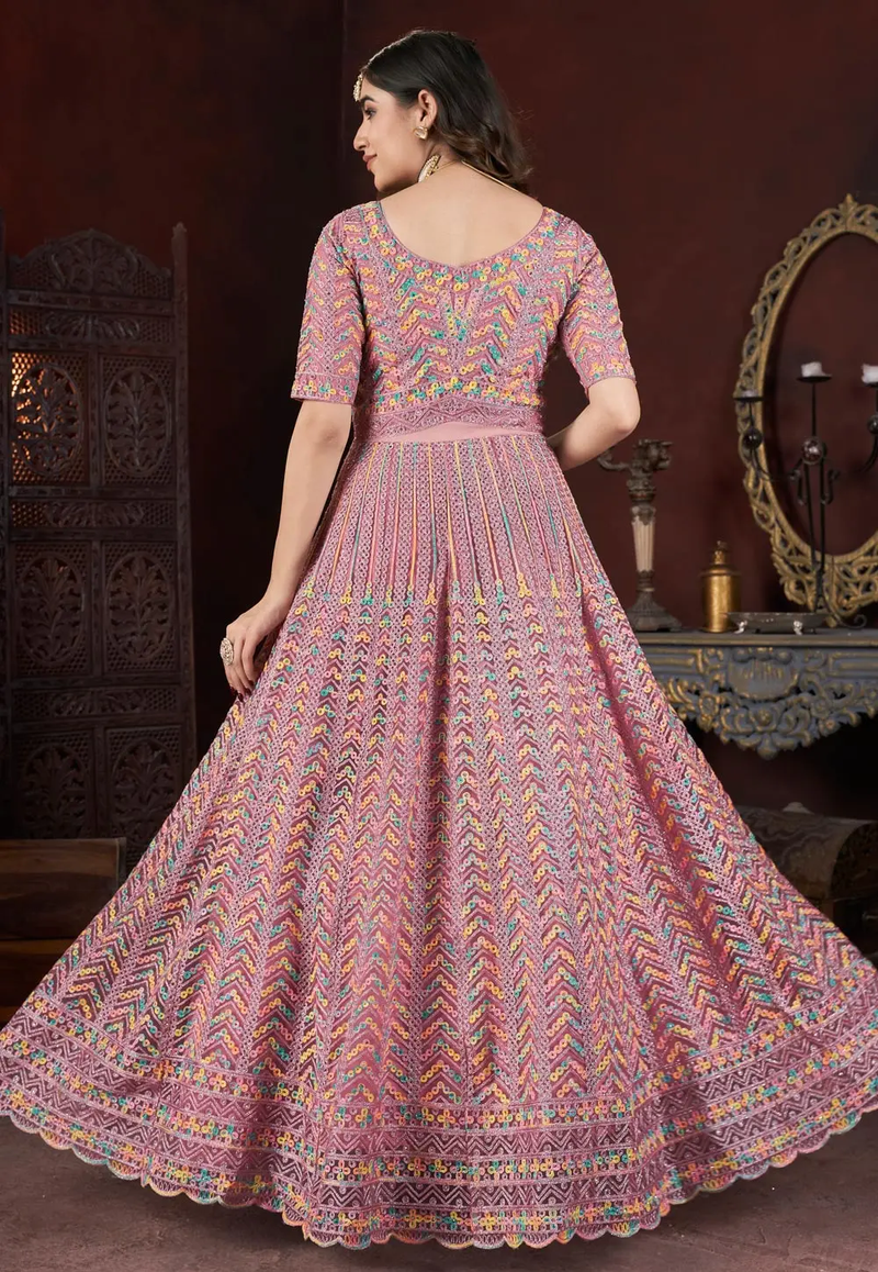 Timeless Heavy Wedding Gown with Intricate Ethnic Embroidery and Luxe Finish for Women