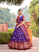 WEDDING SPECIAL MULTICOLOUR COTTON KUTCHI PATCHWORK LEHENGA CHOLI WITH DUPATTA SET FOR WOMEN