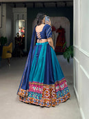 Multi Color Wedding Special Kutchi Gamthi Work Lehenga Choli For Women