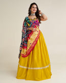 Sangeet Night Special Heavy Rayon Printed Silk Lehenga Choli with Dupatta set for women