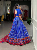 Multi Color Wedding Special Kutchi Gamthi Work Lehenga Choli For Women