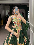 Sangeet Night Special Cotton Kutchi Patchwork Multicolour Lehenga Choli For Women