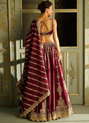 Precious Black Indian Wedding Lehenga Choli in Sequence Embroidery For Women