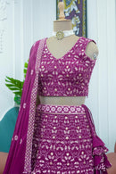 Purple lehenga choli for women indian wedding wear lehengas bridal party wear reception wear function