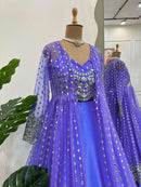 Stylish Wedding special Satin Purple Lehenga Choli For Women