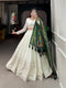 NAVRATRI SPECIAL WHITE COTTON KUTCHI PATCHWORK LEHENGA CHOLI WITH DUPATTA SET FOR WOMEN