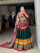 WEDDING SPECIAL MULTICOLOUR COTTON KUTCHI PATCHWORK LEHENGA CHOLI WITH DUPATTA SET FOR WOMEN