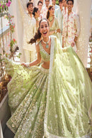 Wedding Wear Neon Green Lehenga Choli With Luxe Embroidery & Sequins For Women