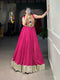 Rani Pink Color Sabyasachi Kutchi Gamthi Work Lehenga Choli For Women