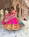 Pink Cotton Mirror Work Rajasthani Navratri lehenga Choli