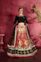 Multi Color Printed Faux Georgette Lehenga Choli With Thread Embroidery With Dupatta Set For Women