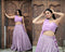 Purple Faux Georgette Lehenga Choli With Thread Embroidery With Dupatta Set For Women