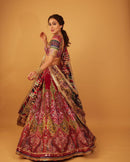 WEDDING SPECIAL MULTICOLOUR COTTON KUTCHI PATCHWORK LEHENGA CHOLI WITH DUPATTA SET FOR WOMEN