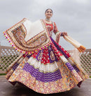 WEDDING SPECIAL MULTICOLOUR COTTON KUTCHI PATCHWORK LEHENGA CHOLI WITH DUPATTA SET FOR WOMEN