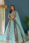 Sky Blue Embroidered Sequined Silk Lehenga & Unstitched Blouse With Dupatta For Women