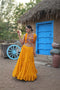 Yellow Color Wedding Special Kutchi Gamthi Work Lehenga Choli For Women