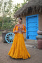 Yellow Color Wedding Special Kutchi Gamthi Work Lehenga Choli For Women