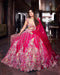 Pink Embroidered Sequined Silk Lehenga & Unstitched Blouse With Dupatta For Women