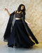 Presenting Heavy Faux Georgette Flare Black Lehenga For Girls