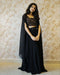 Presenting Heavy Faux Georgette Flare Black Lehenga For Girls