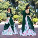 Stylish Printed Faux Georgette Lehenga Choli With Thread Embroidery For Women