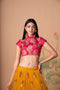 Multi Color Women Embellished Flared Lehenga Choli Set with All Over Sequined Embroidery Work