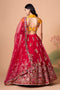 Multi Color Women Embellished Flared Lehenga Choli Set with All Over Sequined Embroidery Work