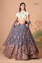 Multi Color Women Embellished Flared Lehenga Choli Set with All Over Sequined Embroidery Work