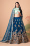 Multi Color Women Embellished Flared Lehenga Choli Set with All Over Sequined Embroidery Work