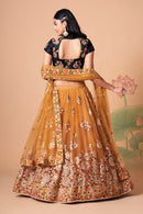 Multi Color Women Embellished Flared Lehenga Choli Set with All Over Sequined Embroidery Work