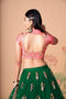 Multi Color Women Embellished Flared Lehenga Choli Set with All Over Sequined Embroidery Work