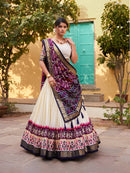 WEDDING SPECIAL MULTICOLOUR COTTON KUTCHI PATCHWORK LEHENGA CHOLI WITH DUPATTA SET FOR WOMEN