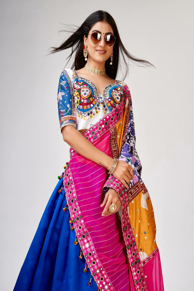 Presenting Navratri Special Mirror & Embroidery Work LehengaCholi