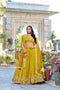 Gold Lehenga Choli Designer Bridal Lehenga Set For Women